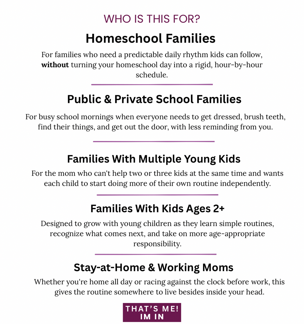 The Morning Builder’s Blueprint™ | Build a Morning Routine Your Kids Can Follow Without You