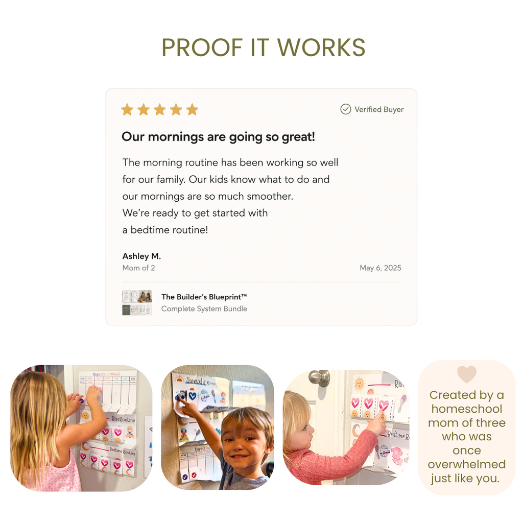 The Morning Builder’s Blueprint™ | Build a Morning Routine Your Kids Can Follow Without You