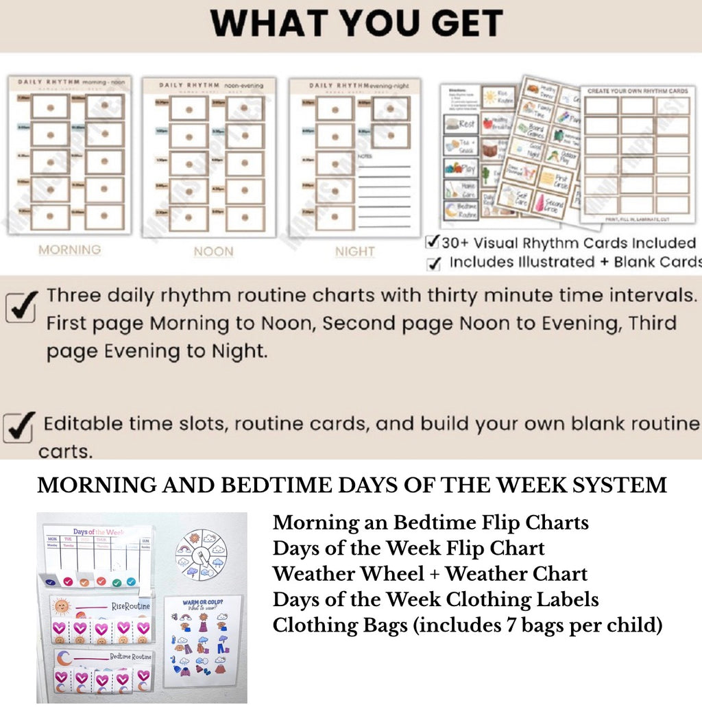 The Complete Home Structure System - Includes Daily Rhythm + Independent Kids Routine System, Full Day Structure