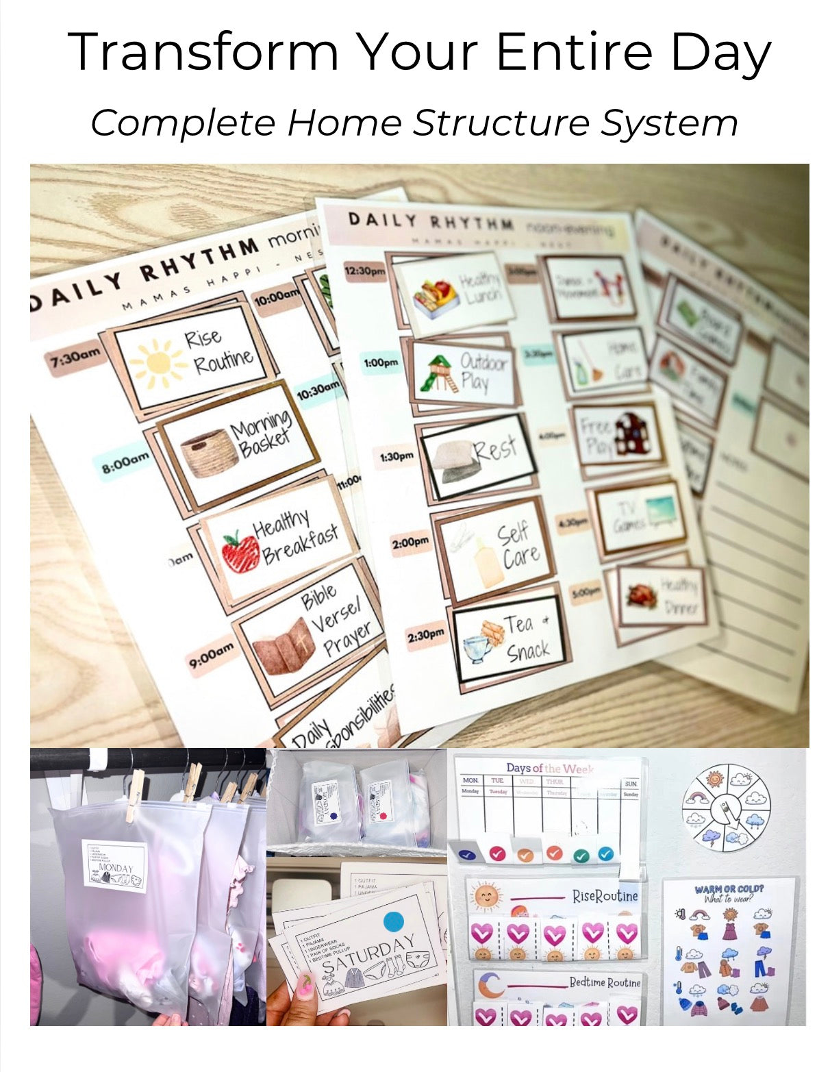 The Complete Home Structure System - Includes Daily Rhythm + Independent Kids Routine System, Full Day Structure