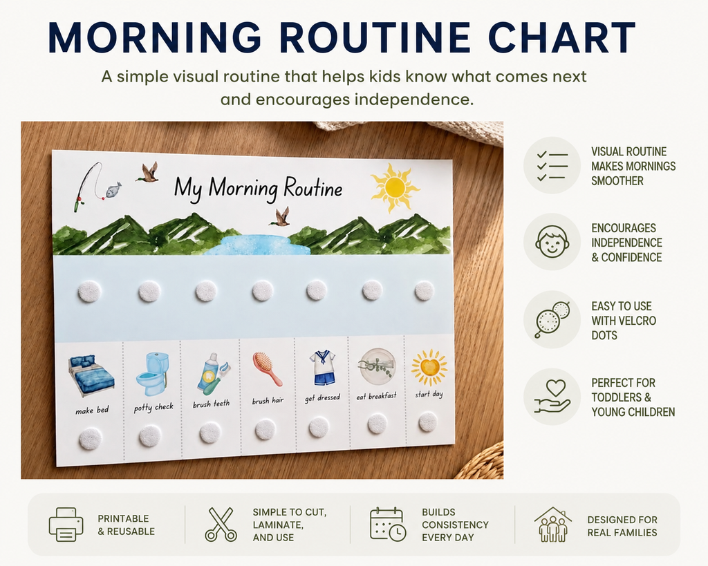 Morning Reset System | Simple Visual Routines for Calm, Independent Kids