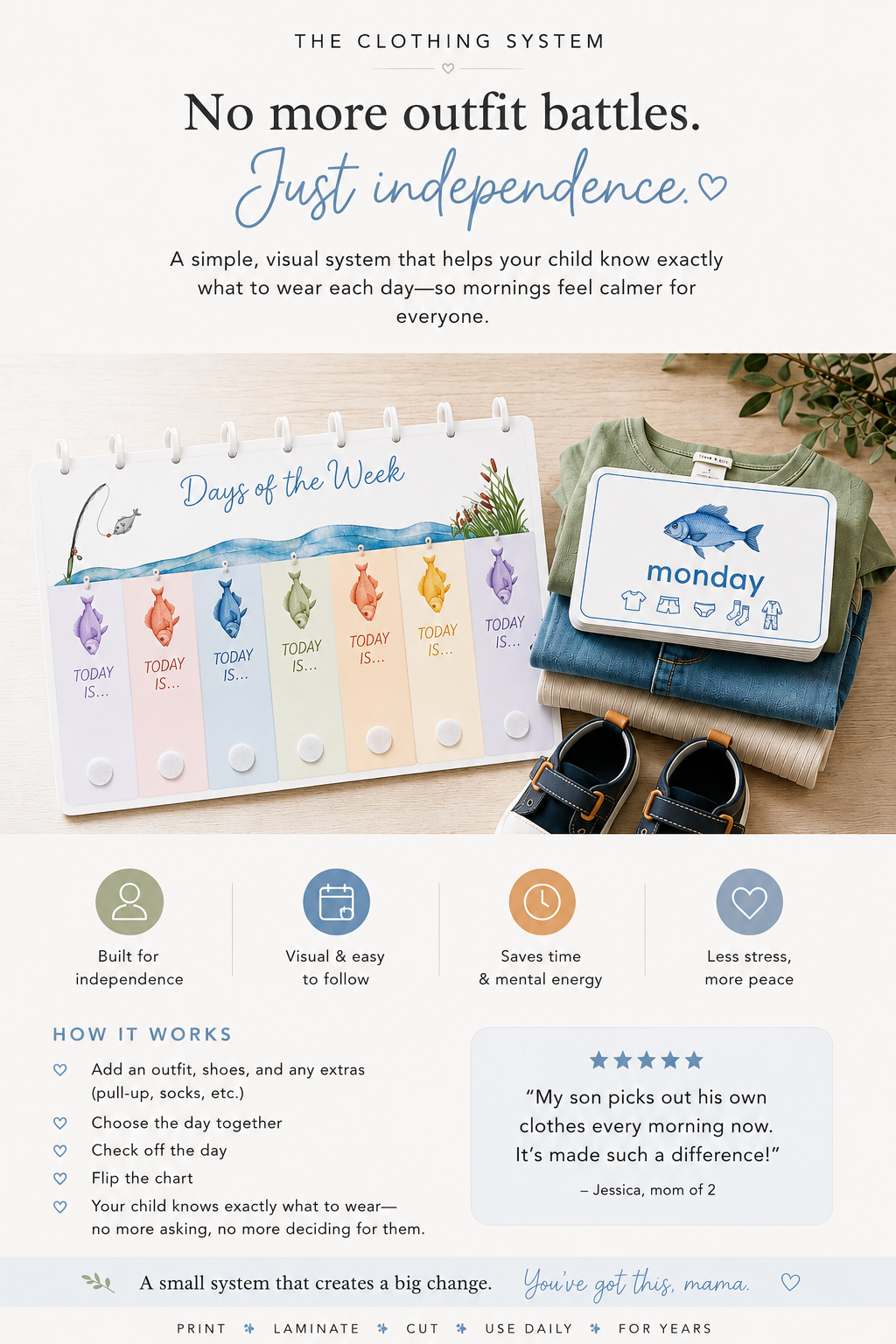 Morning Reset System | Simple Visual Routines for Calm, Independent Kids