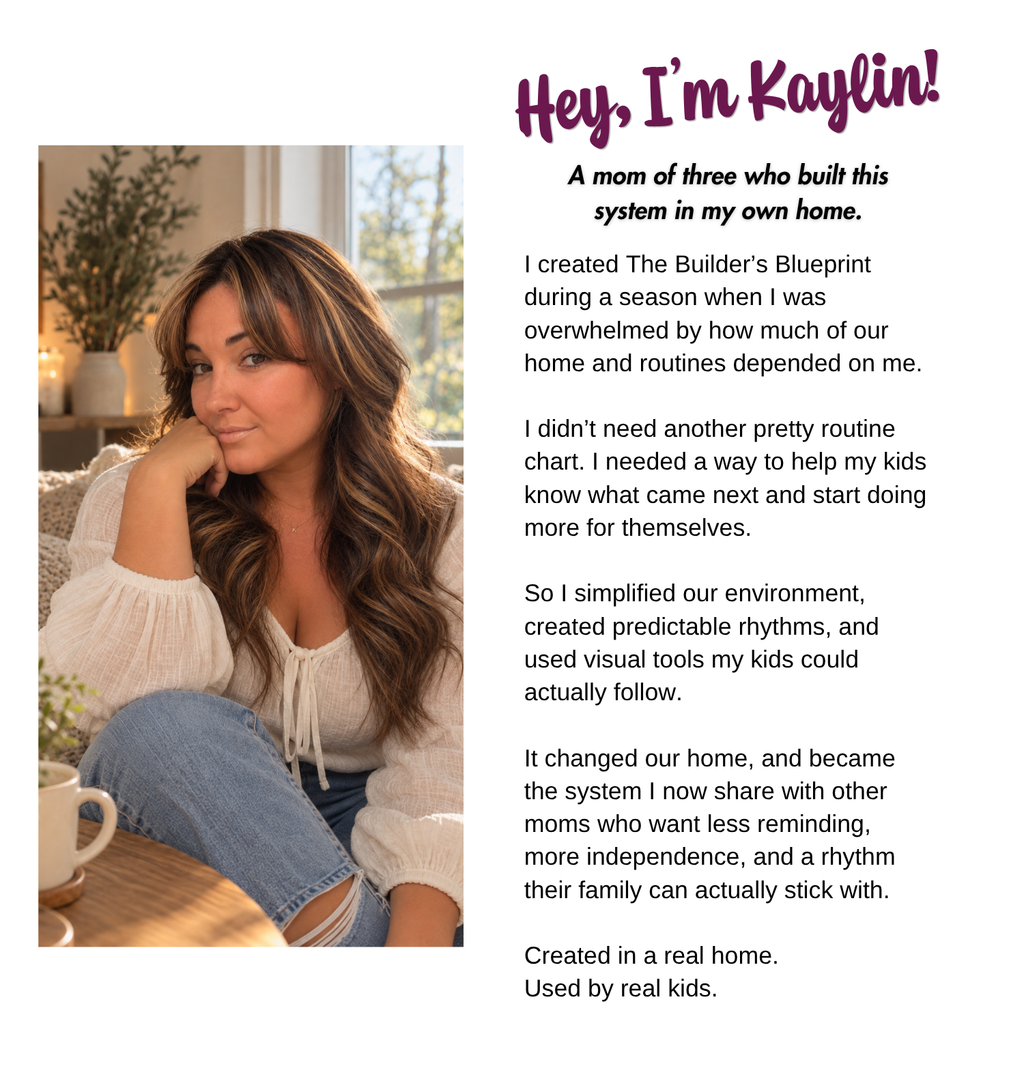 The Morning Builder’s Blueprint™ | Build a Morning Routine Your Kids Can Follow Without You