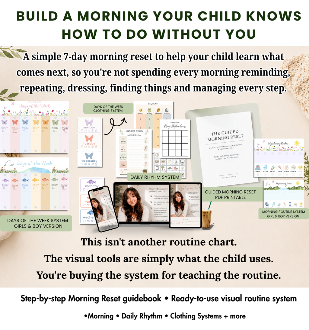 The Morning Builder’s Blueprint™ | Build a Morning Routine Your Kids Can Follow Without You